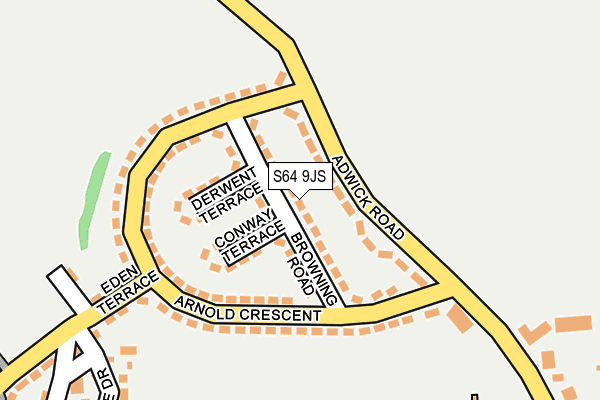 S64 9JS map - OS OpenMap – Local (Ordnance Survey)