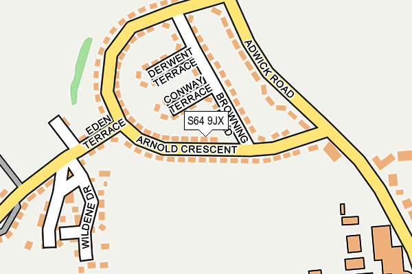 S64 9JX map - OS OpenMap – Local (Ordnance Survey)