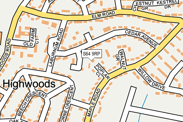 S64 9RP map - OS OpenMap – Local (Ordnance Survey)