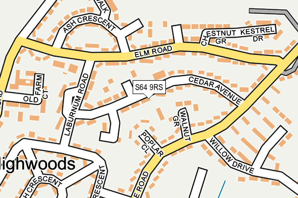 S64 9RS map - OS OpenMap – Local (Ordnance Survey)