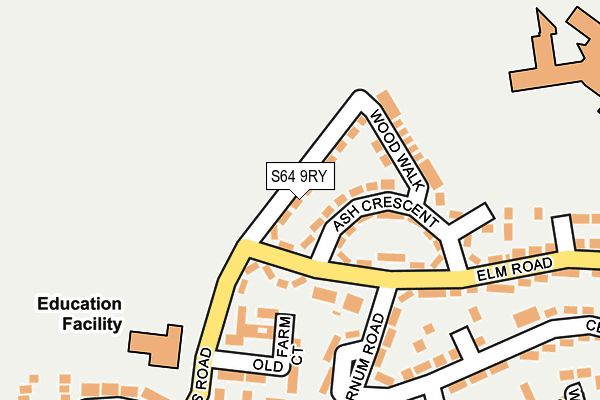 S64 9RY map - OS OpenMap – Local (Ordnance Survey)