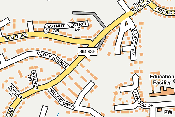 S64 9SE map - OS OpenMap – Local (Ordnance Survey)