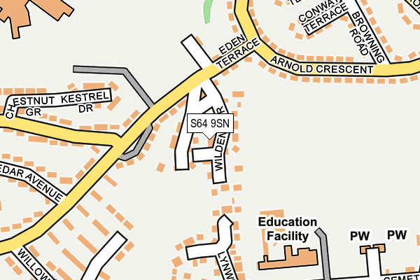 S64 9SN map - OS OpenMap – Local (Ordnance Survey)