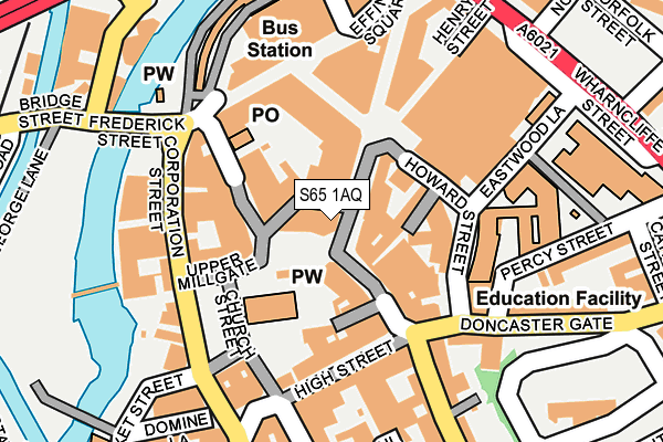 S65 1AQ map - OS OpenMap – Local (Ordnance Survey)