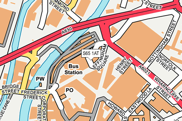 S65 1AT map - OS OpenMap – Local (Ordnance Survey)