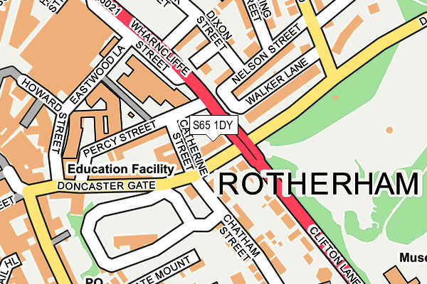 S65 1DY map - OS OpenMap – Local (Ordnance Survey)