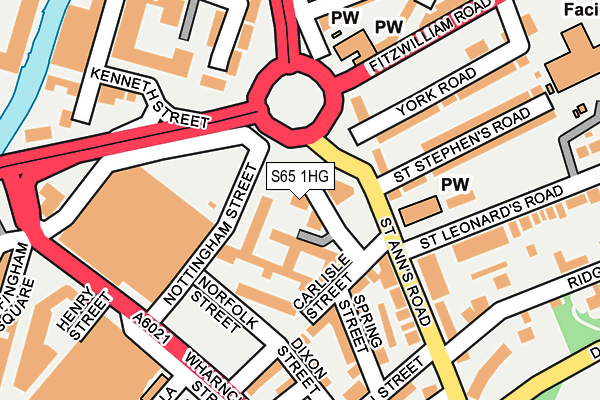 S65 1HG map - OS OpenMap – Local (Ordnance Survey)