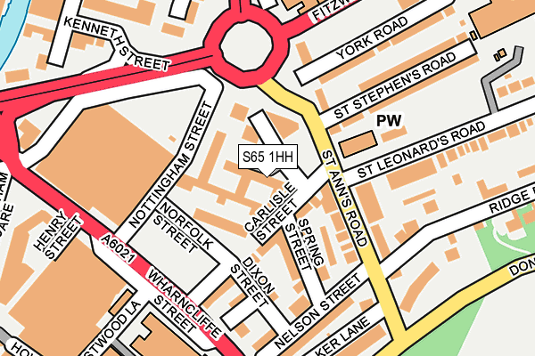 S65 1HH map - OS OpenMap – Local (Ordnance Survey)