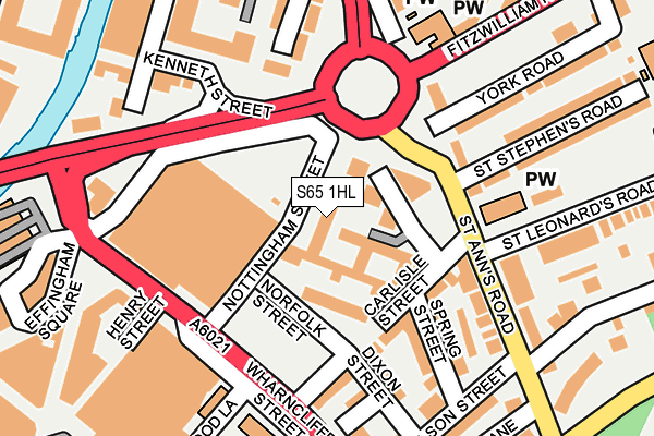 S65 1HL map - OS OpenMap – Local (Ordnance Survey)
