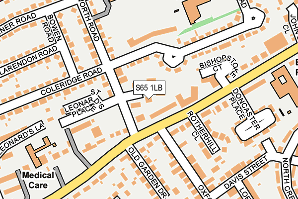 S65 1LB map - OS OpenMap – Local (Ordnance Survey)