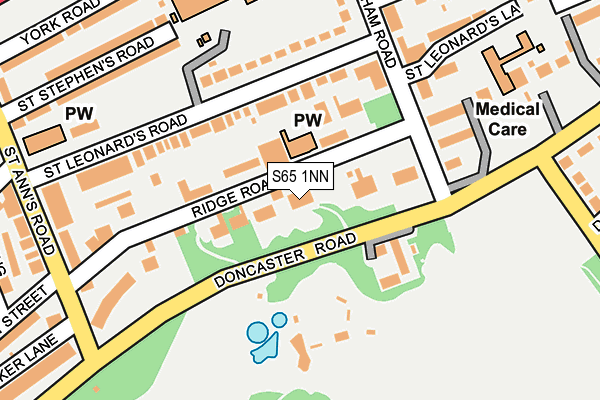 S65 1NN map - OS OpenMap – Local (Ordnance Survey)