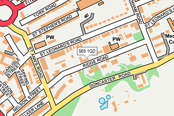 S65 1QD map - OS OpenMap – Local (Ordnance Survey)