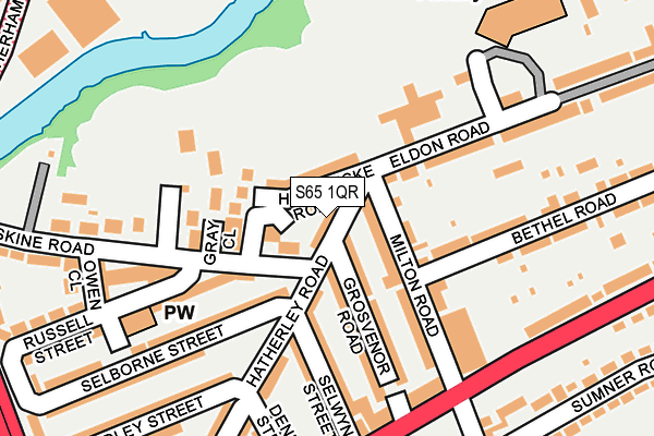 S65 1QR map - OS OpenMap – Local (Ordnance Survey)