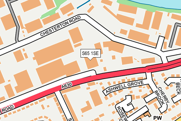 S65 1SE map - OS OpenMap – Local (Ordnance Survey)