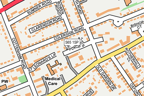 S65 1SP map - OS OpenMap – Local (Ordnance Survey)