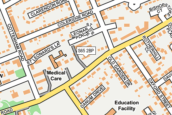 S65 2BP map - OS OpenMap – Local (Ordnance Survey)