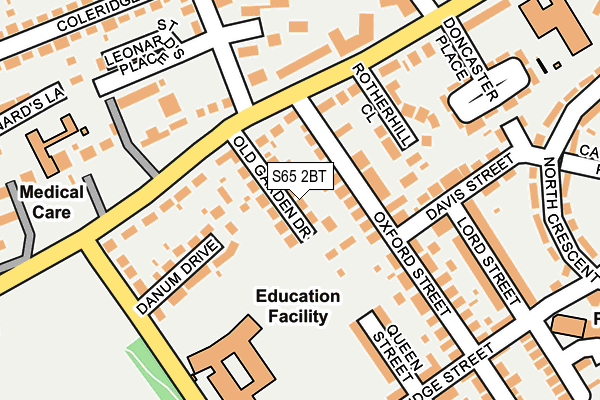 S65 2BT map - OS OpenMap – Local (Ordnance Survey)