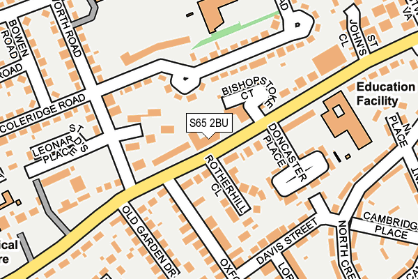 S65 2BU map - OS OpenMap – Local (Ordnance Survey)