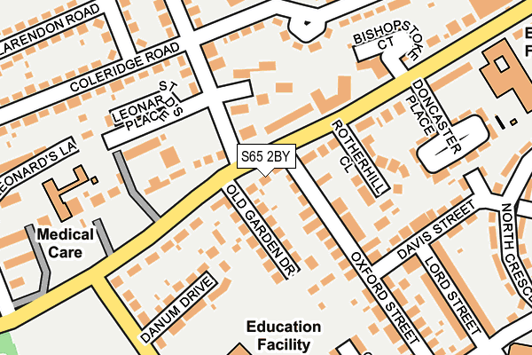 S65 2BY map - OS OpenMap – Local (Ordnance Survey)