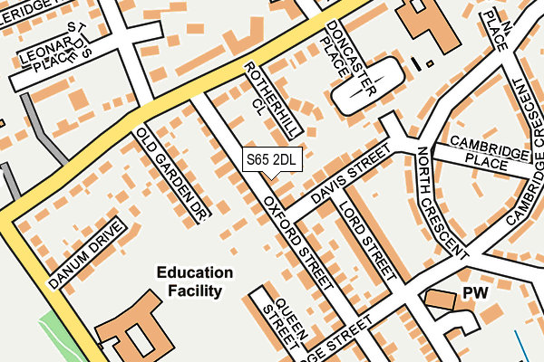 S65 2DL map - OS OpenMap – Local (Ordnance Survey)