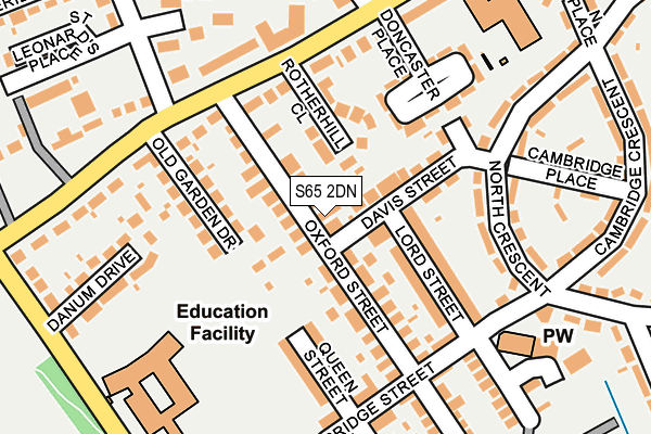 S65 2DN map - OS OpenMap – Local (Ordnance Survey)