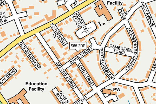 S65 2DP map - OS OpenMap – Local (Ordnance Survey)