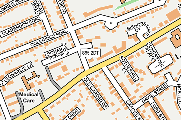 S65 2DT map - OS OpenMap – Local (Ordnance Survey)