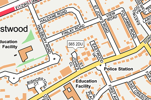 S65 2DU map - OS OpenMap – Local (Ordnance Survey)