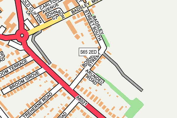 S65 2ED map - OS OpenMap – Local (Ordnance Survey)