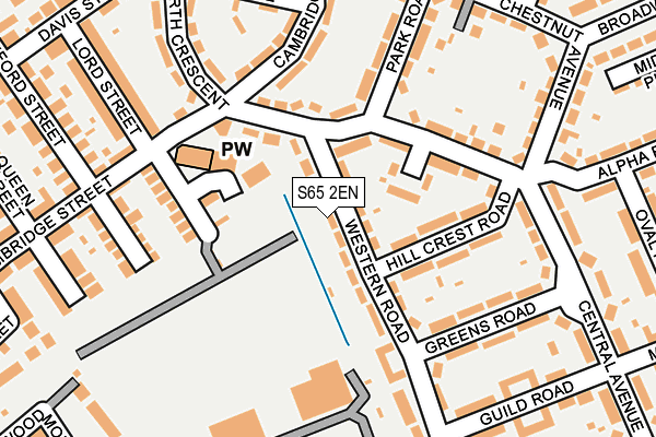 S65 2EN map - OS OpenMap – Local (Ordnance Survey)