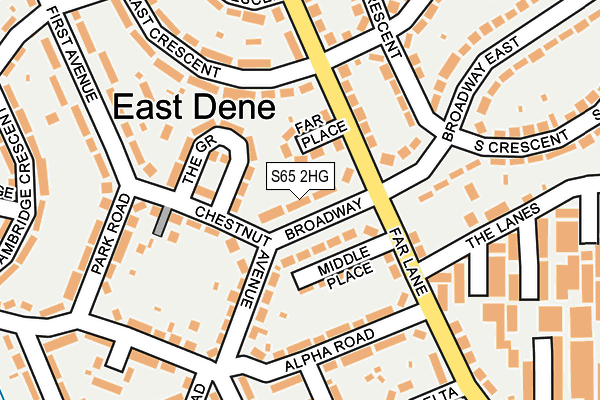 S65 2HG map - OS OpenMap – Local (Ordnance Survey)