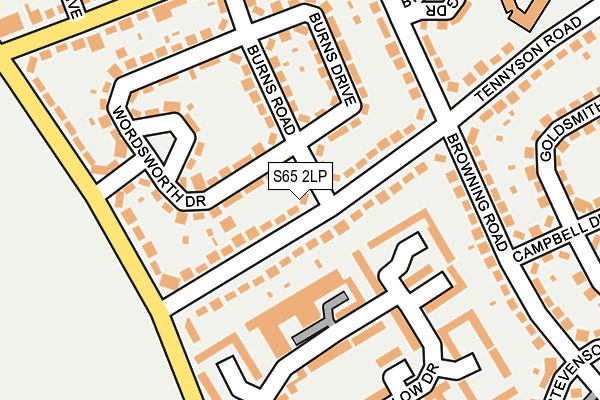 S65 2LP map - OS OpenMap – Local (Ordnance Survey)