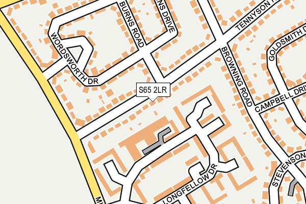 S65 2LR map - OS OpenMap – Local (Ordnance Survey)