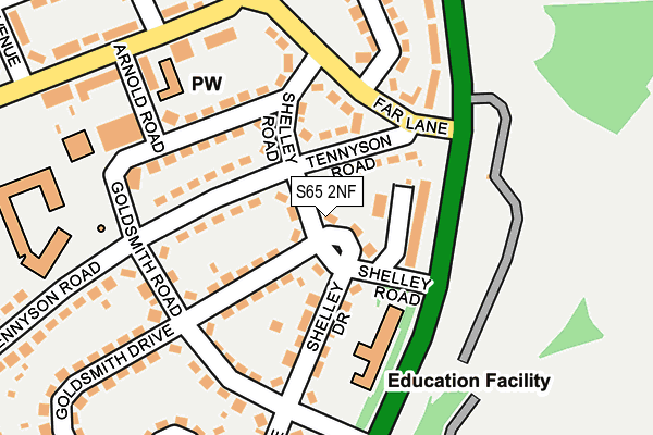 S65 2NF map - OS OpenMap – Local (Ordnance Survey)