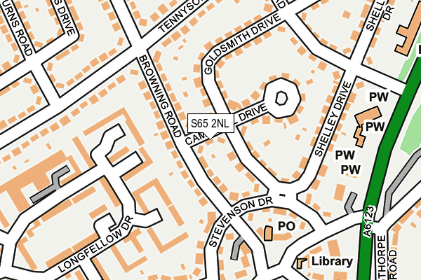 S65 2NL map - OS OpenMap – Local (Ordnance Survey)