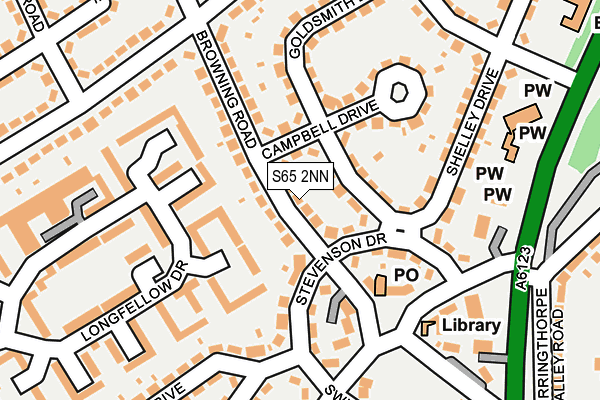 S65 2NN map - OS OpenMap – Local (Ordnance Survey)