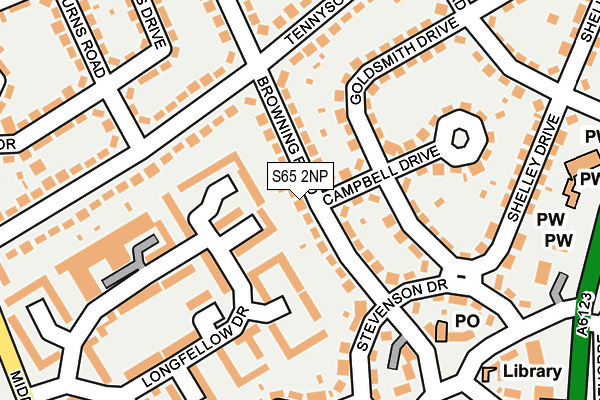 S65 2NP map - OS OpenMap – Local (Ordnance Survey)