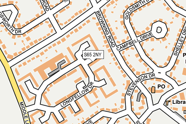S65 2NY map - OS OpenMap – Local (Ordnance Survey)