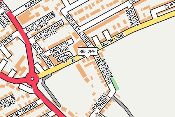 S65 2PH map - OS OpenMap – Local (Ordnance Survey)