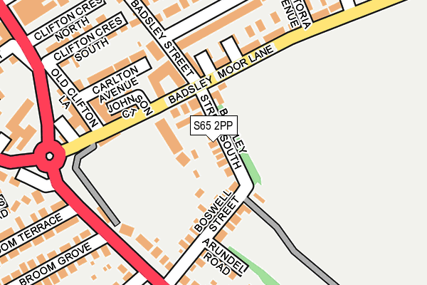 S65 2PP map - OS OpenMap – Local (Ordnance Survey)