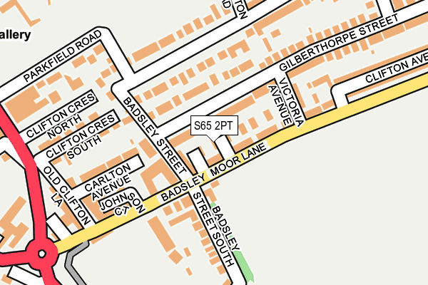 S65 2PT map - OS OpenMap – Local (Ordnance Survey)
