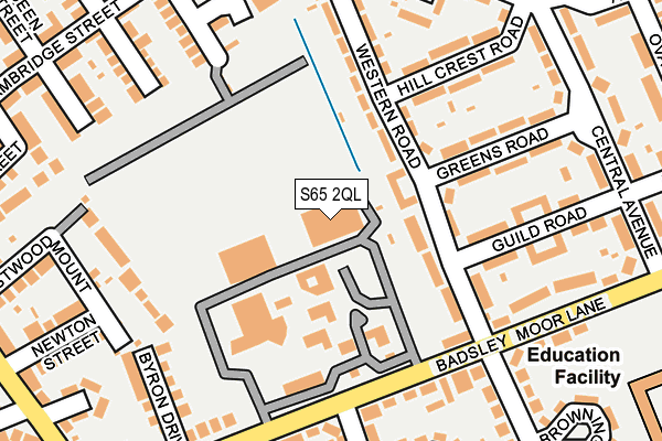 S65 2QL map - OS OpenMap – Local (Ordnance Survey)