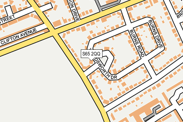 S65 2QQ map - OS OpenMap – Local (Ordnance Survey)