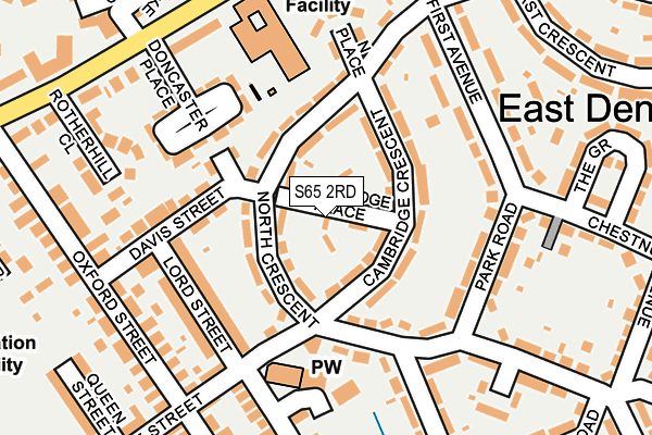S65 2RD map - OS OpenMap – Local (Ordnance Survey)