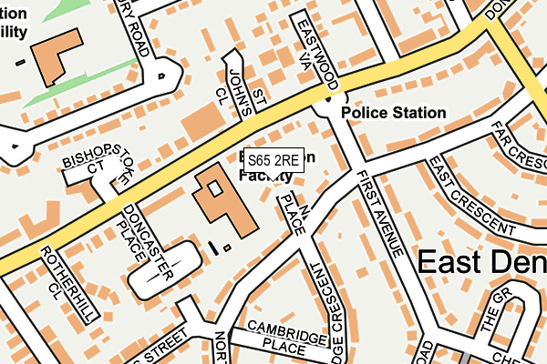 S65 2RE map - OS OpenMap – Local (Ordnance Survey)