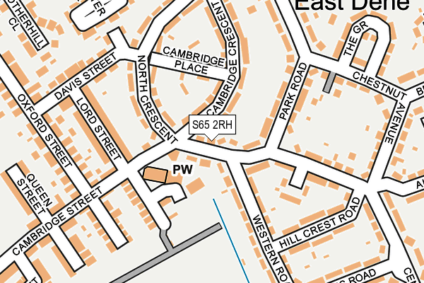 S65 2RH map - OS OpenMap – Local (Ordnance Survey)