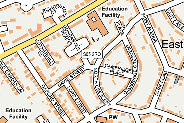 S65 2RQ map - OS OpenMap – Local (Ordnance Survey)