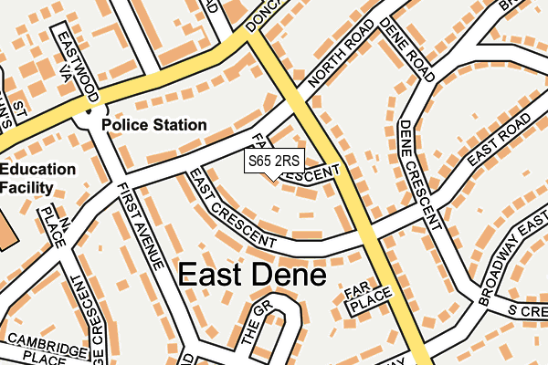 S65 2RS map - OS OpenMap – Local (Ordnance Survey)