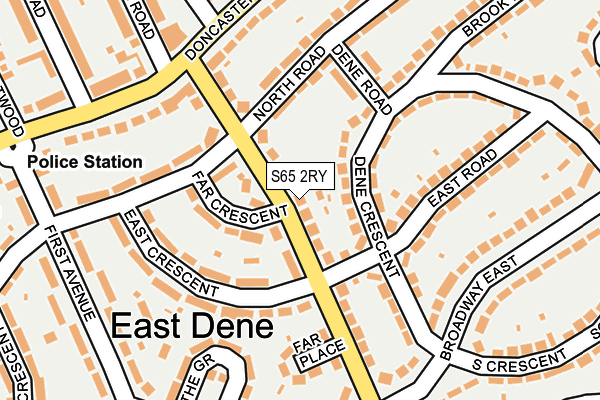 S65 2RY map - OS OpenMap – Local (Ordnance Survey)