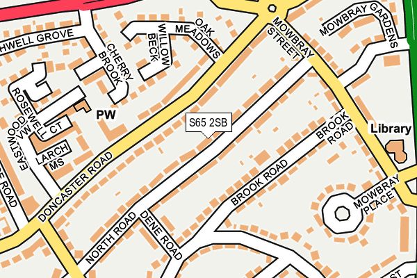 S65 2SB map - OS OpenMap – Local (Ordnance Survey)